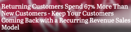Returning customers spend 67% more call-out
