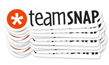 team-snap-sticker-multiple TeamSnap swag stickers they used to increase signups