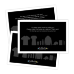 postcard used in company swag campaign