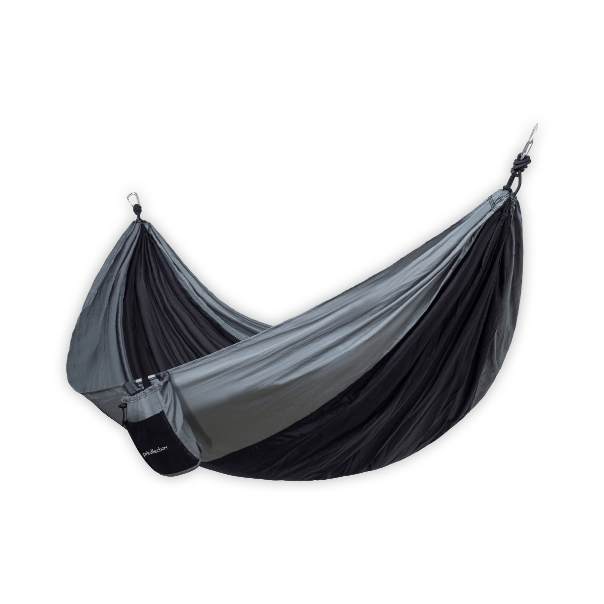 a hammock with a company's logo printed on it