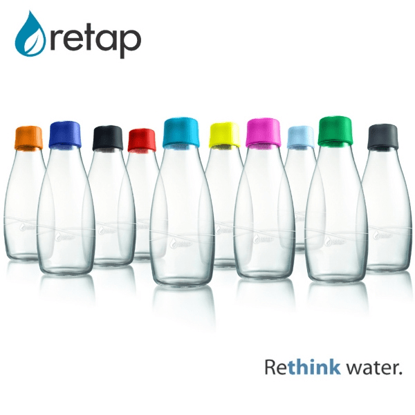 retap water bottles, taking something boring and making it a unique swag item