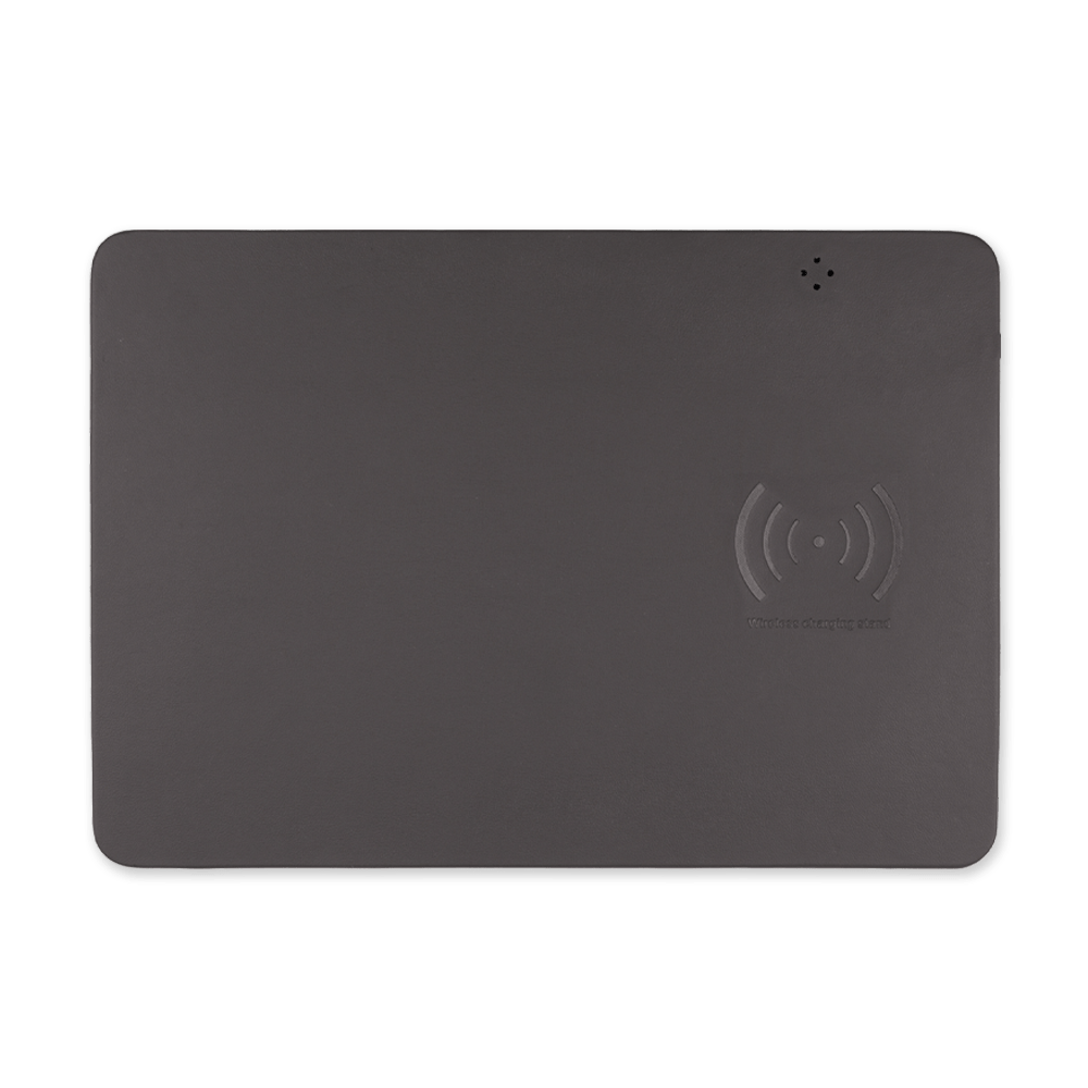 large qi mouse pad in gray, a clever promotional product
