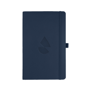 eco-friendly swag notebook with branded logo