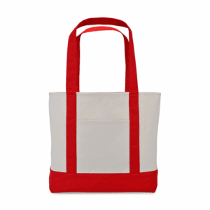 Color Accent Canvas Tote Bag