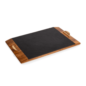 Company swag ideas wood and slate serving tray