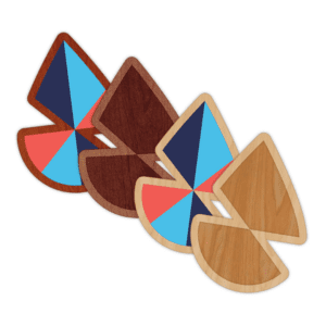 Company swag ideas wooden stickers